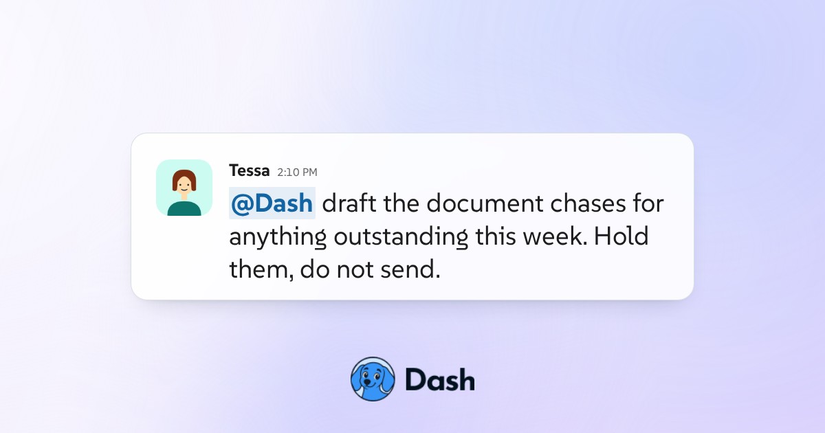 Chases drafted, nothing sent.