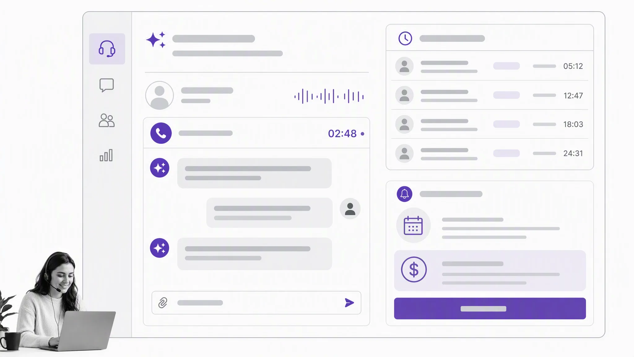 A leasing call and follow up console with a promise to pay tracker